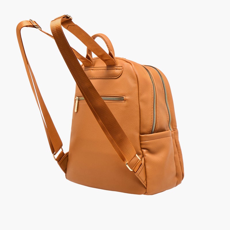 Bessie London Embossed Backpack with Adjustable Shoulder Straps and Zip Closure - 29x37x19 cms - Image 4